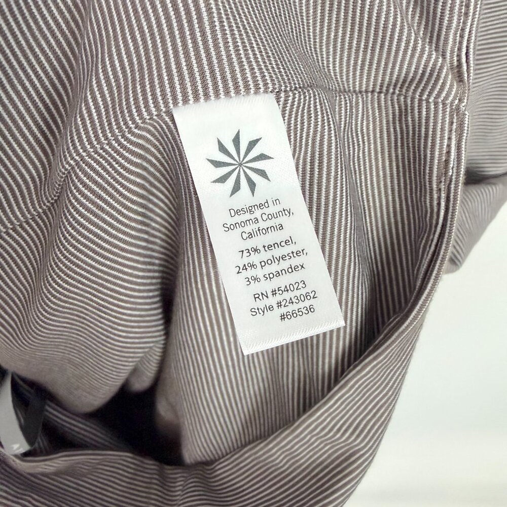 NWT Athleta Micro Stripe Westwood Ruched Dress Gray Grey Size XS NEW $98 - Picture 7 of 10